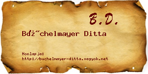 Büchelmayer Ditta névjegykártya